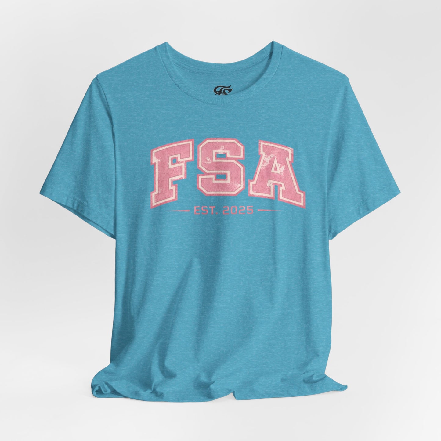 FSA Vintage Varsity Tee — Est. 2025 Pink College Shirt