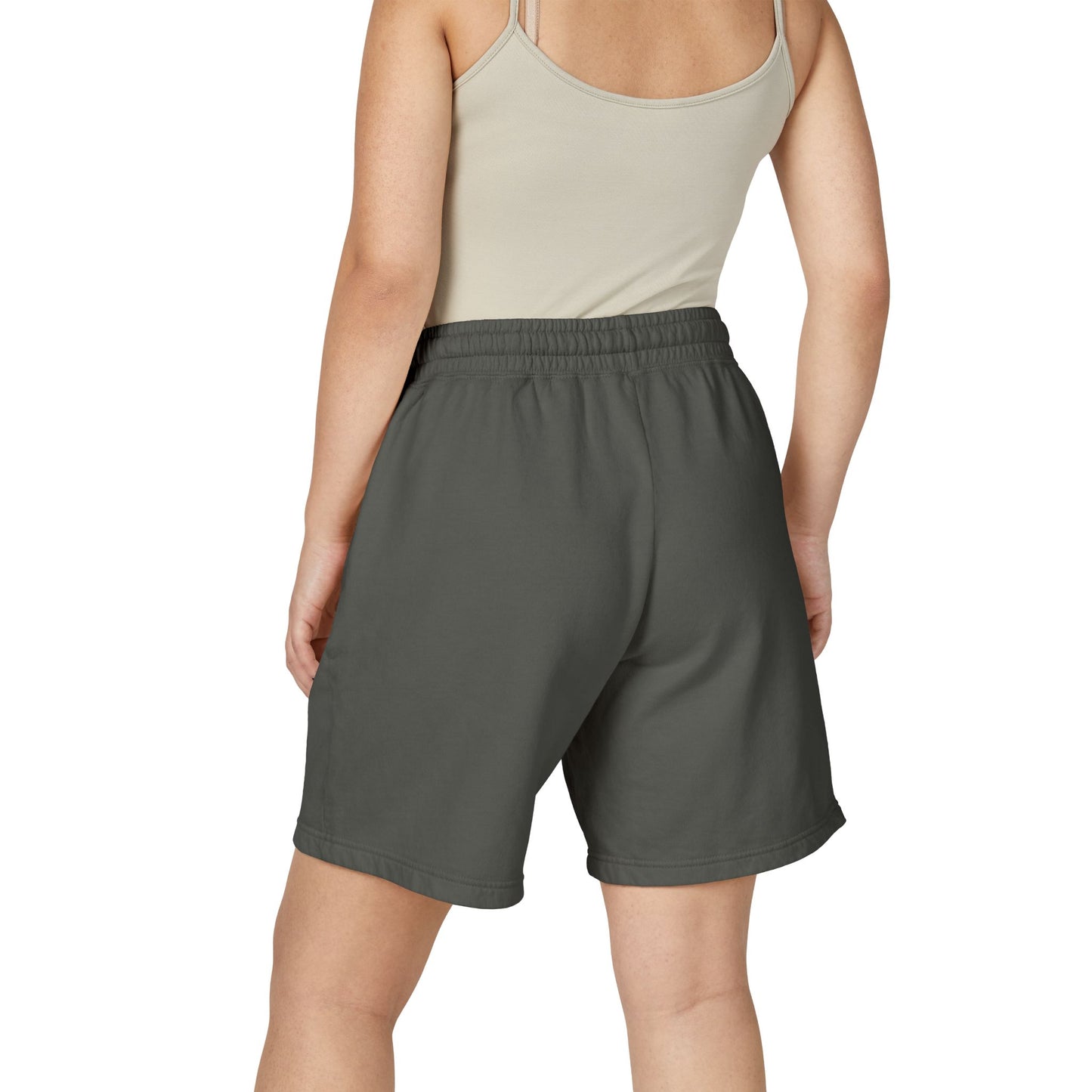 Embroidered Retro Monogram Sweat Shorts — "Established 2023" Lightweight Fleece