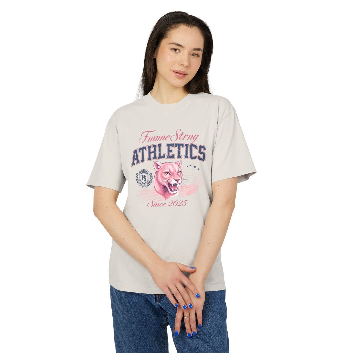 Athletics Tee — Femme Strong Pink Panther Vintage Graphic