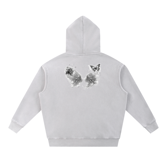 Snow Wash Fleece Oversize Hoodie