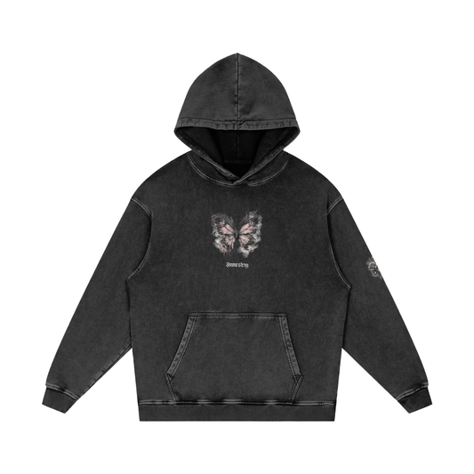 Product view of Snow Washed Loose Cotton Hoodie