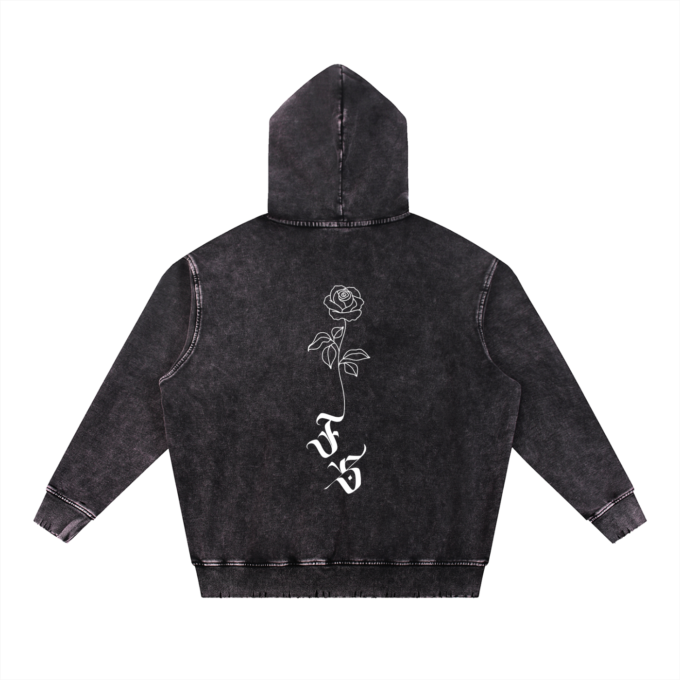🩶 Snow Wash Hand-Frayed Heavyweight Hoodie 🩶