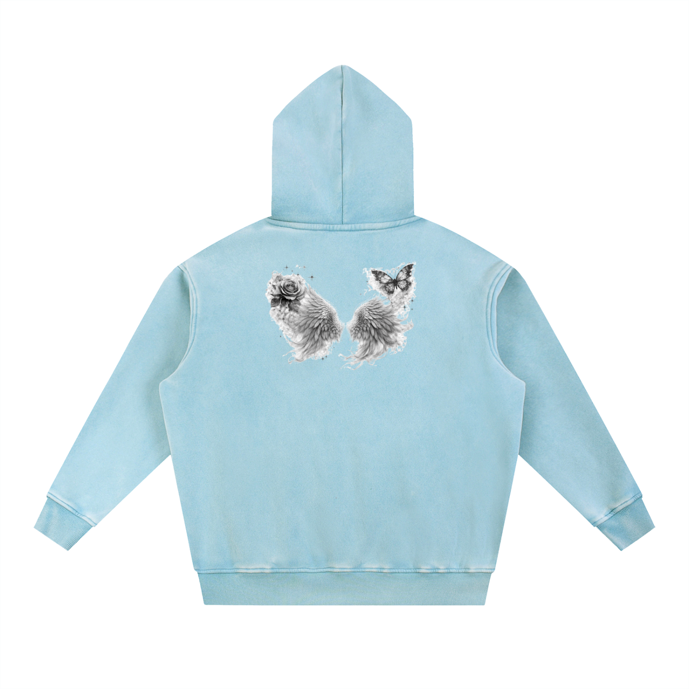 Snow Wash Fleece Oversize Hoodie