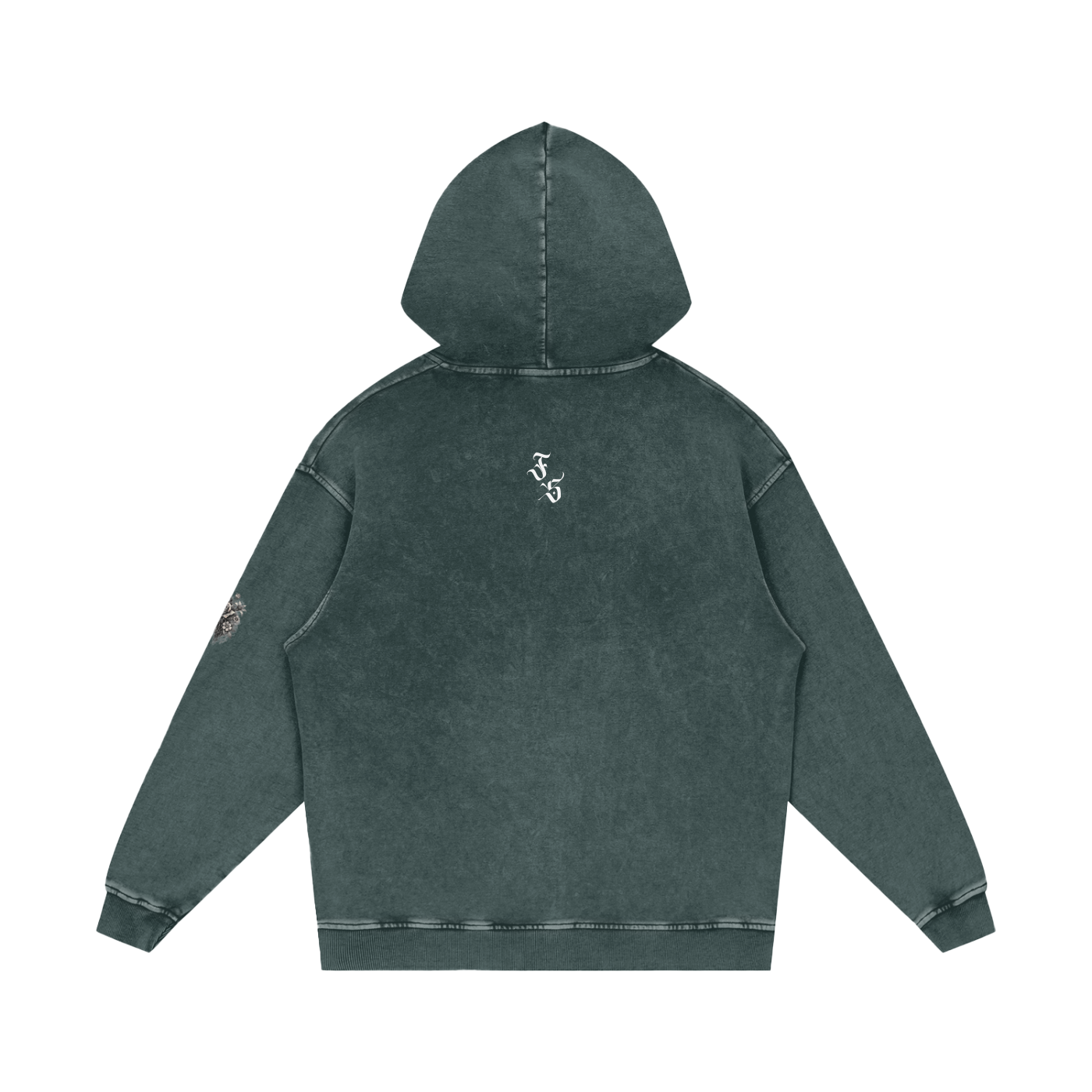 Snow Washed Loose Cotton Hoodie