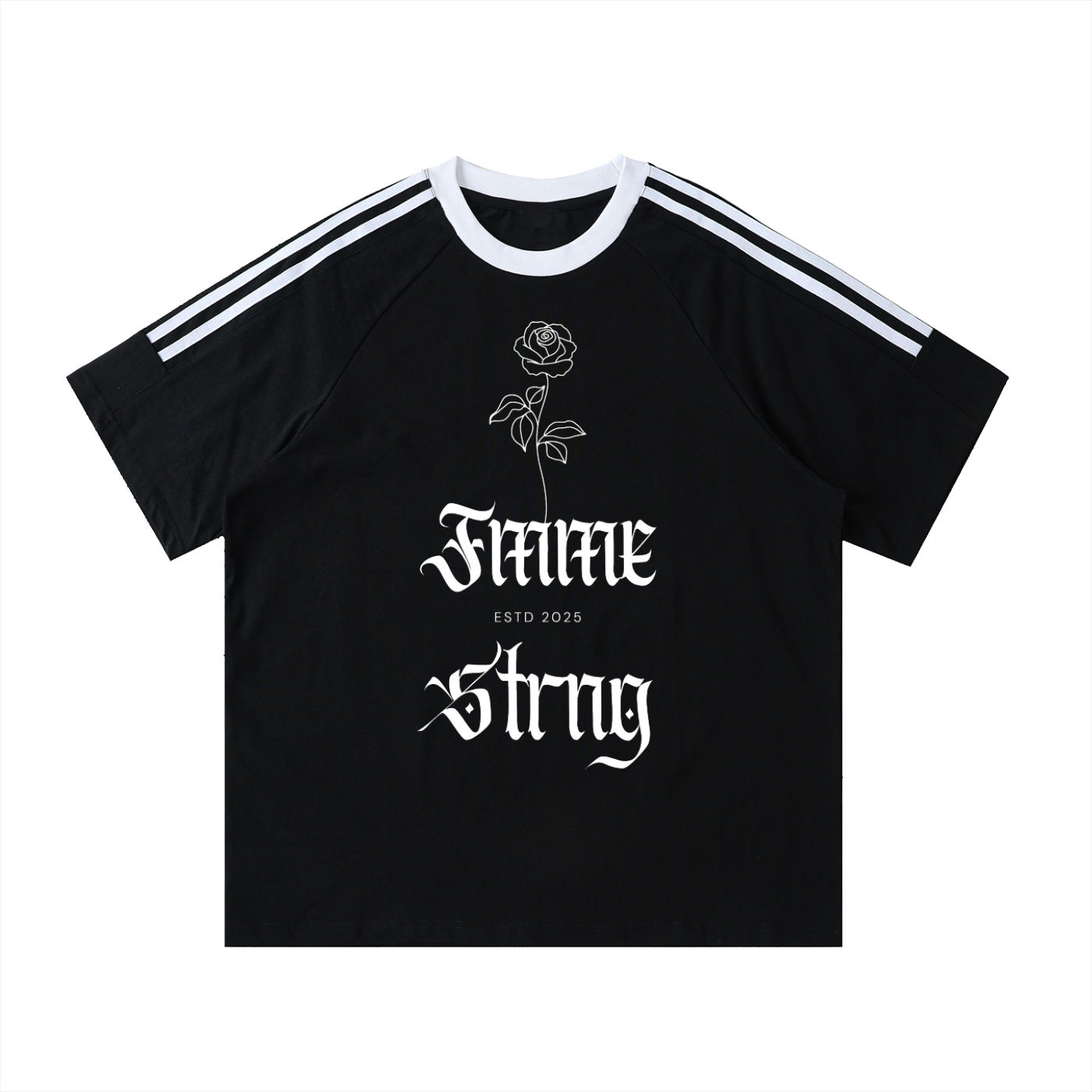 🌹 Contrast Crewneck Fmme Strng Jersey Tee 🌹