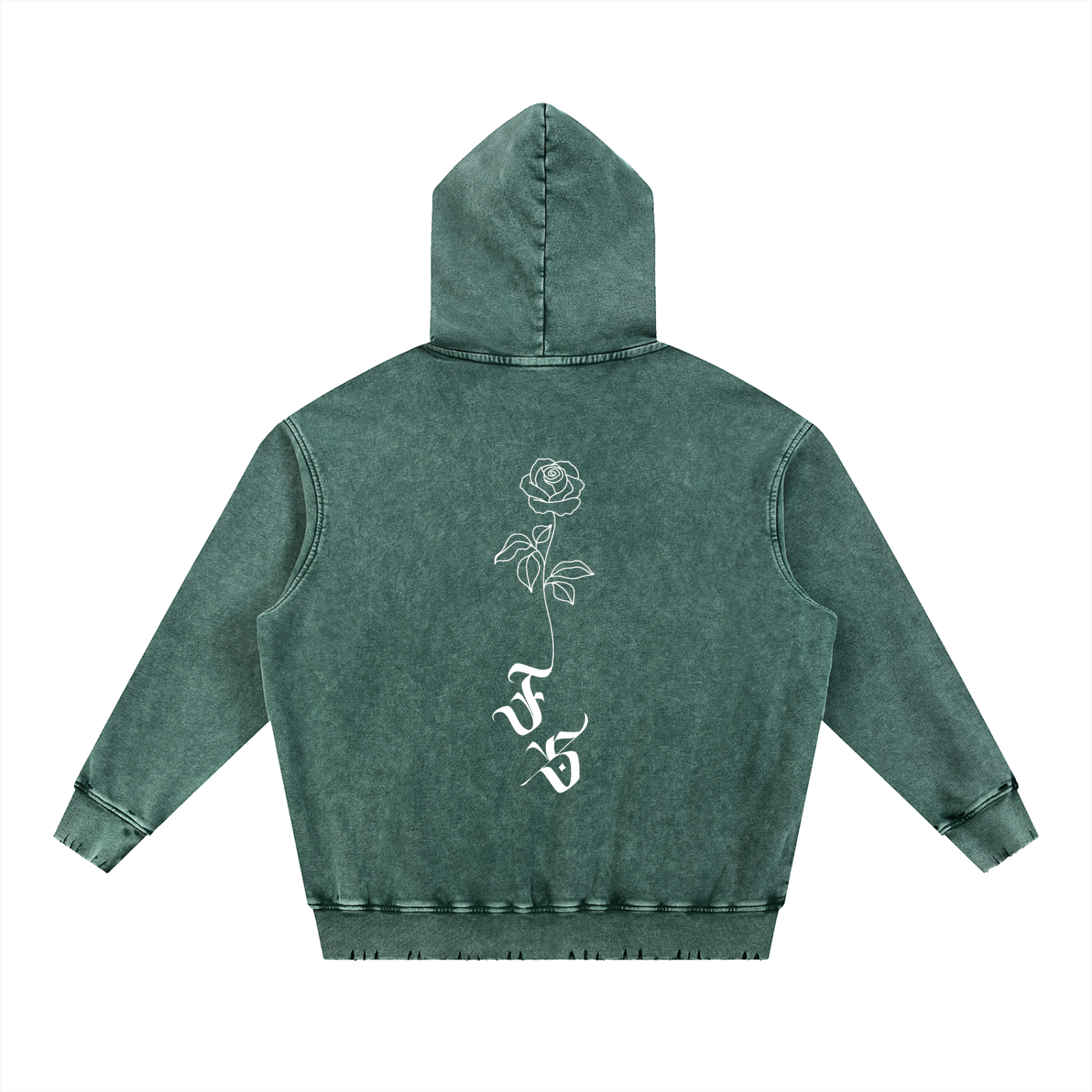 🩶 Snow Wash Hand-Frayed Heavyweight Hoodie 🩶