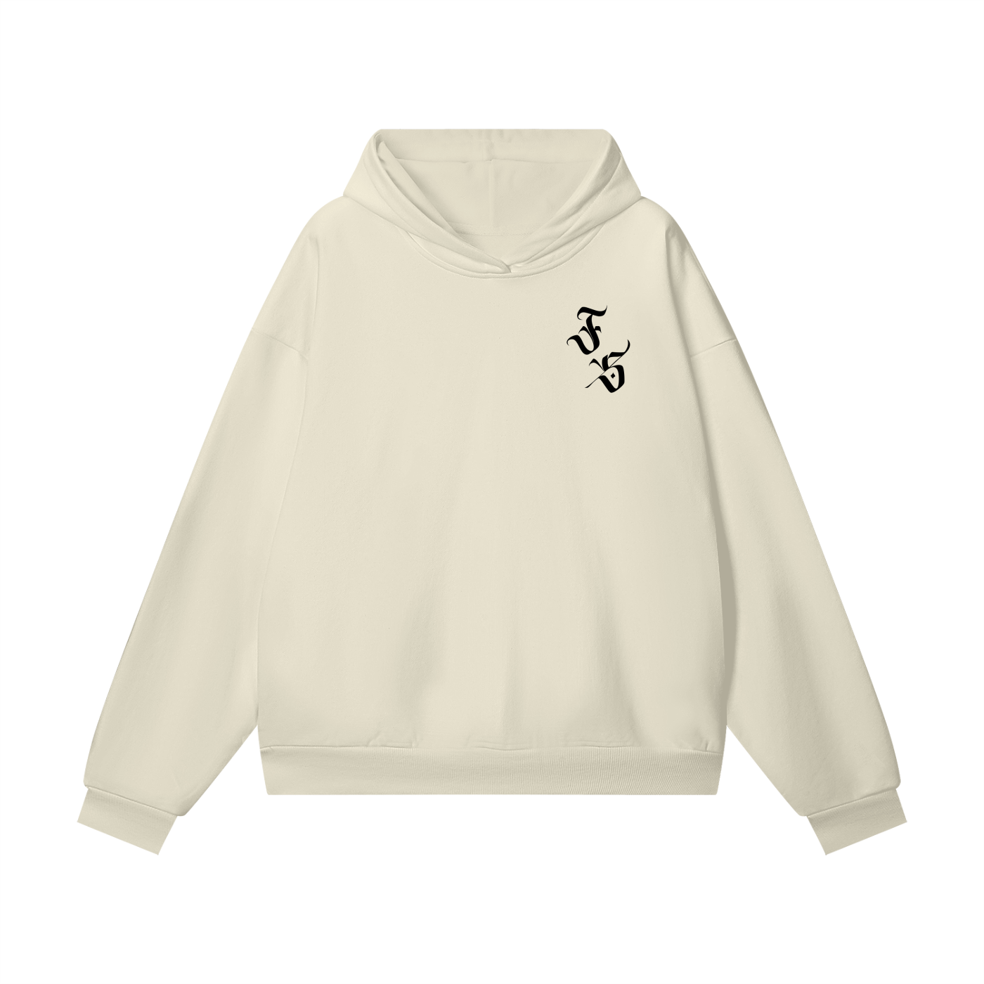 Heavyweight Hidden Pocket Fleece Hoodie: Fmme Strng State of Mind (White/ Cream) ✨