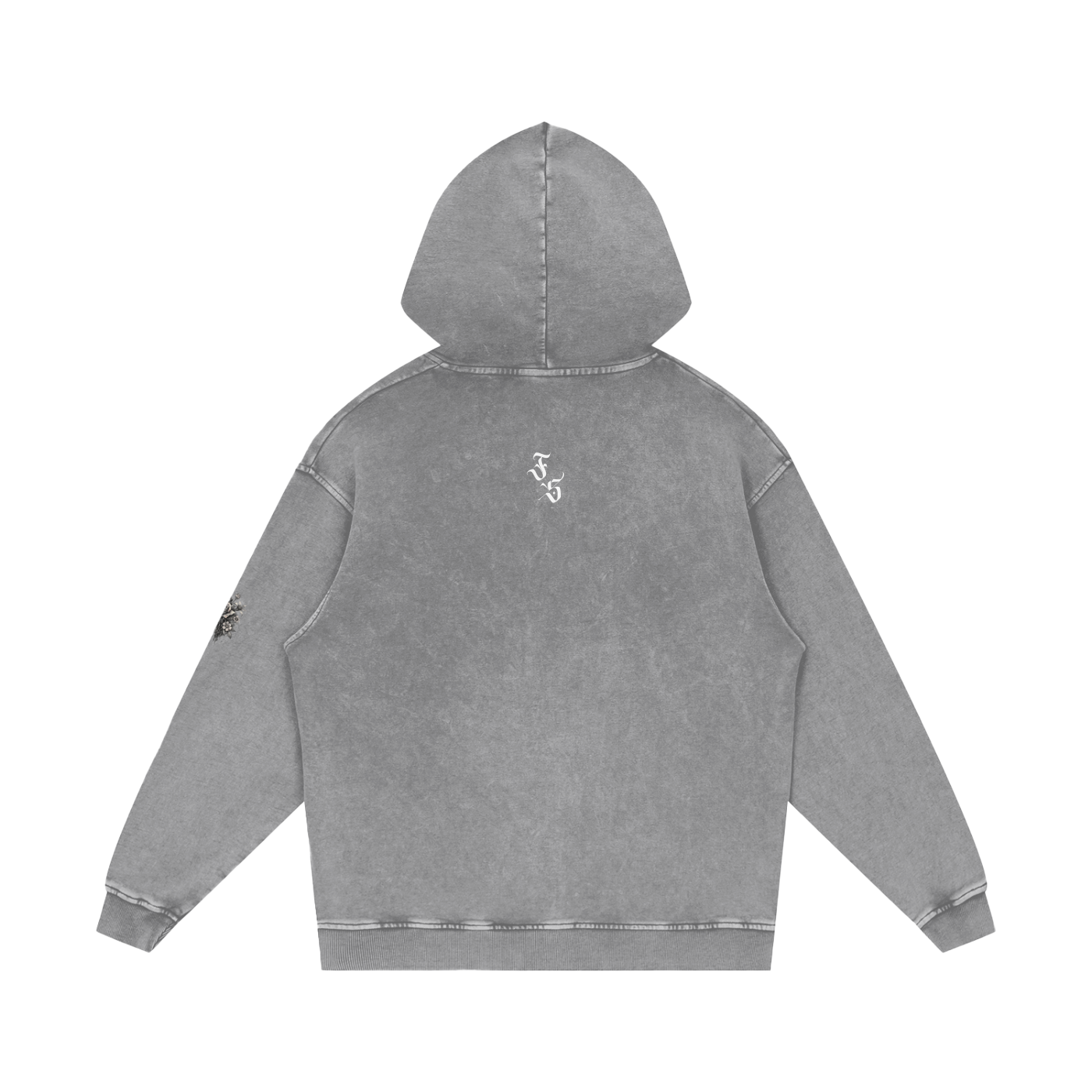 Snow Washed Loose Cotton Hoodie
