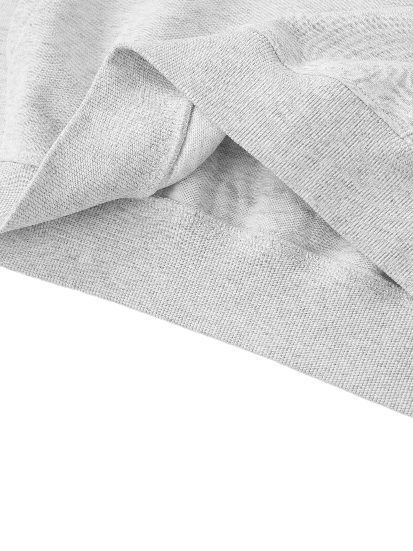 🍑🤍 Contrast Piping Raglan Hoodie — Heather White & Apricot 🤍🍑